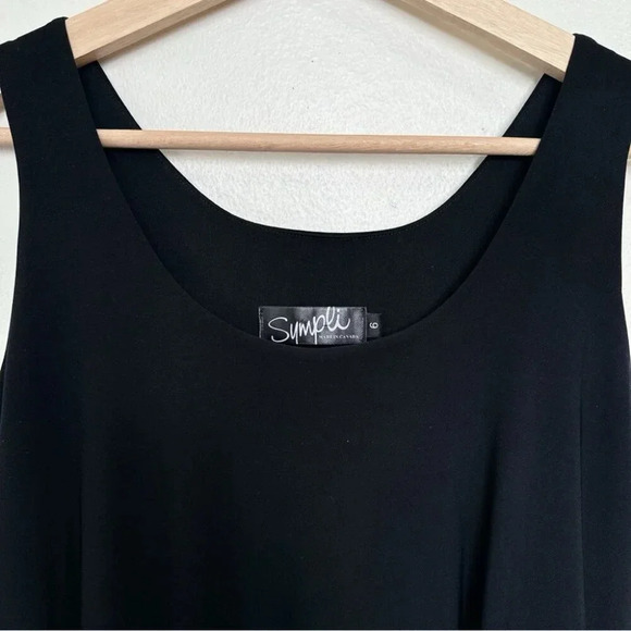 Sympli Womens 6 Tiered Black  Tank Relax Essential Top - Picture 8 of 12